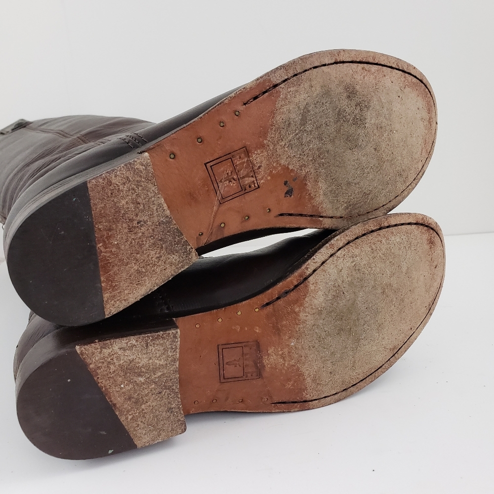 Frye Melissa Button Pull Boot Dark Brown Leather 6 - image 6